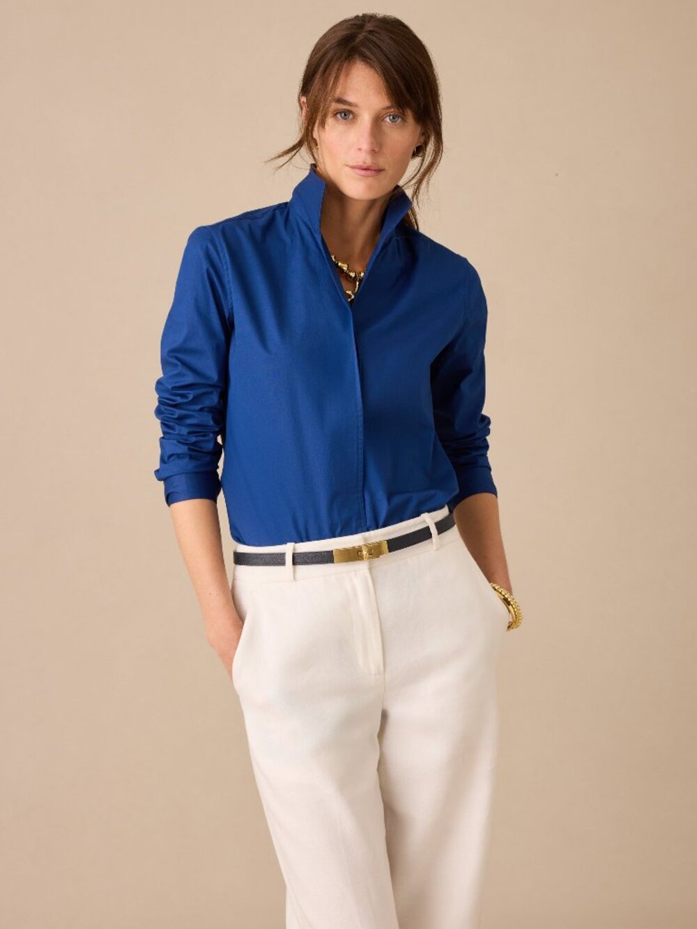 J McLaughlin Victoria Shirt - Navy NEW